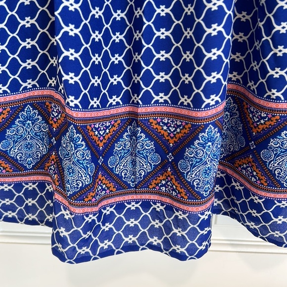 One Clothing Los Angeles Cobalt Blue V Neck Mini Dress sz.Medium - Picture 2 of 8